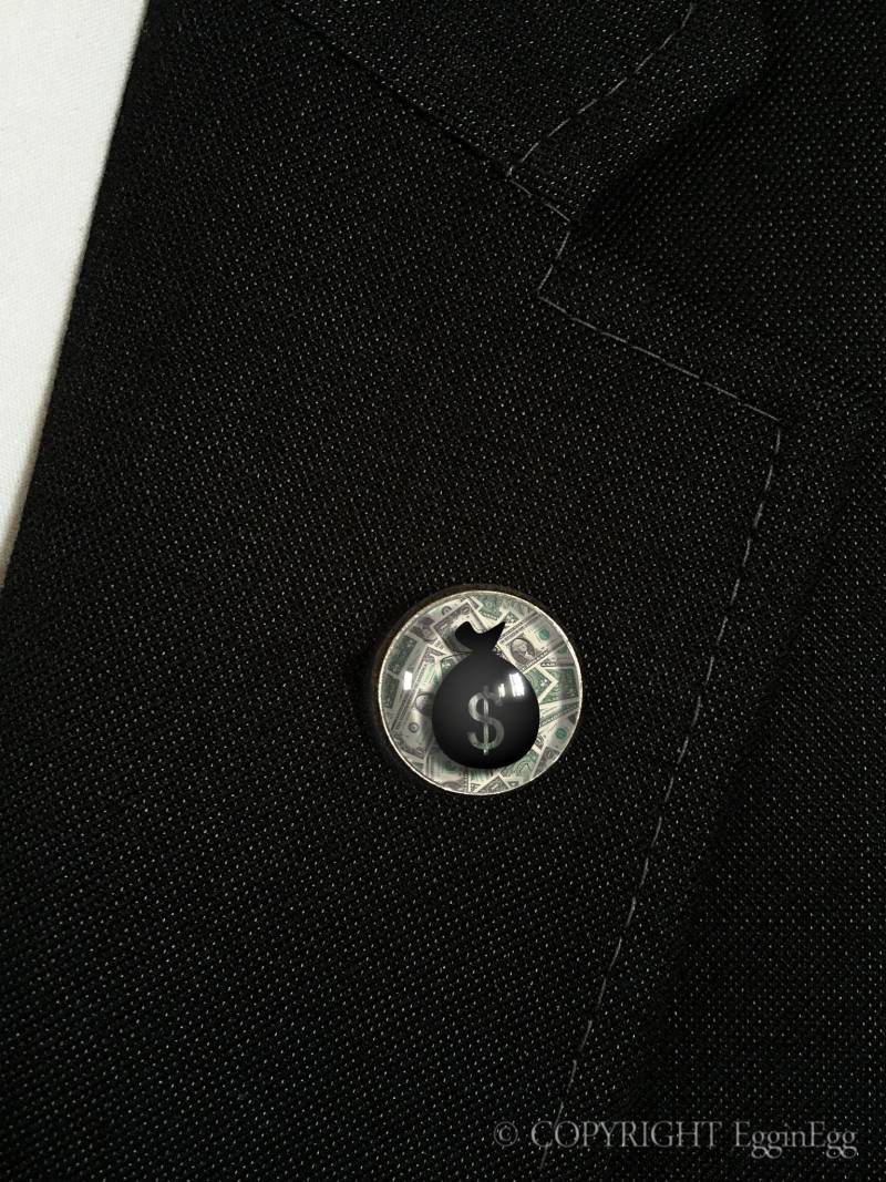 Anstecker Dollar, 0902Lp von EgginEggMen