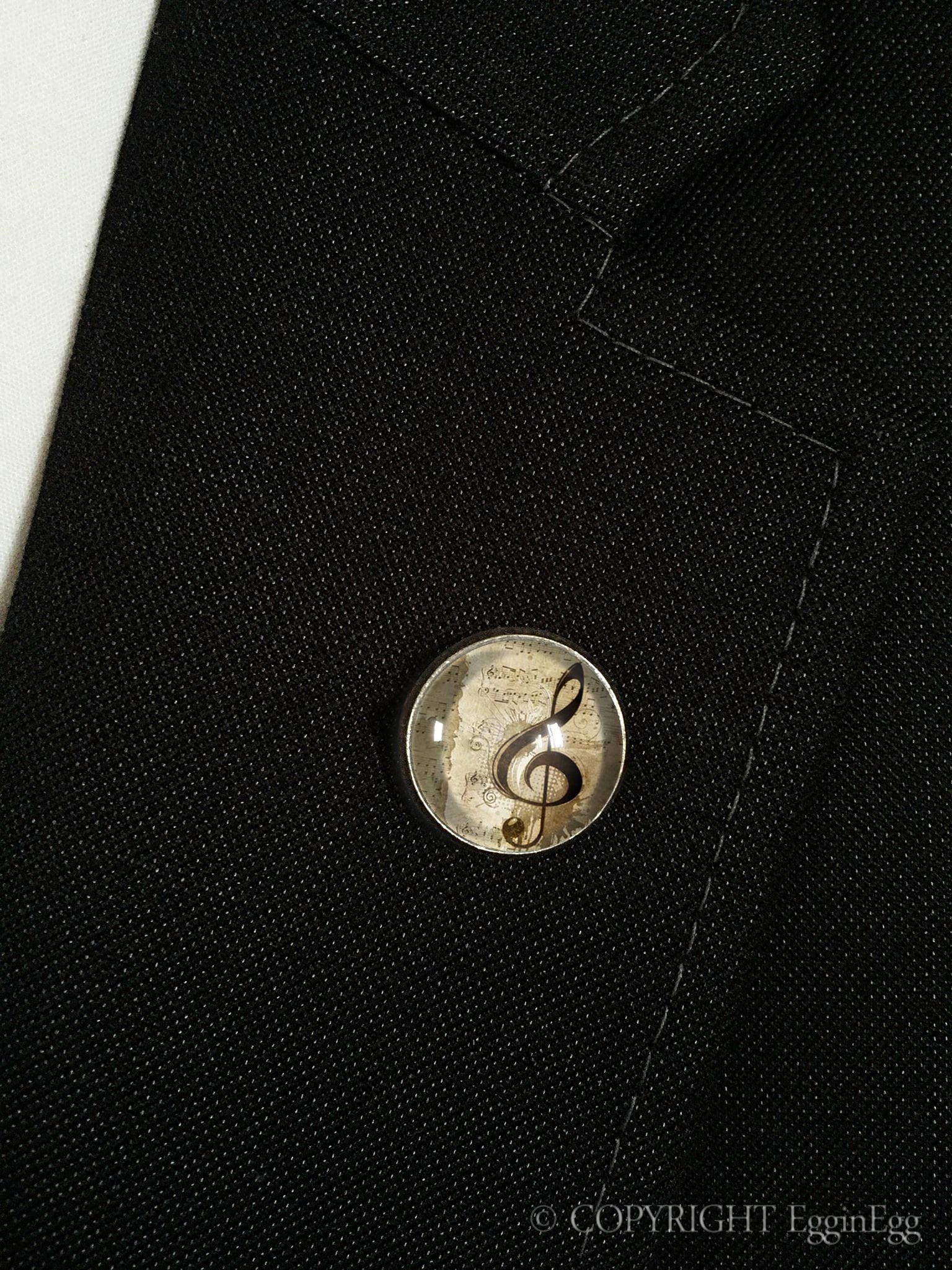 Anstecker Violinschlüssel, 0498Lp von EgginEggMen