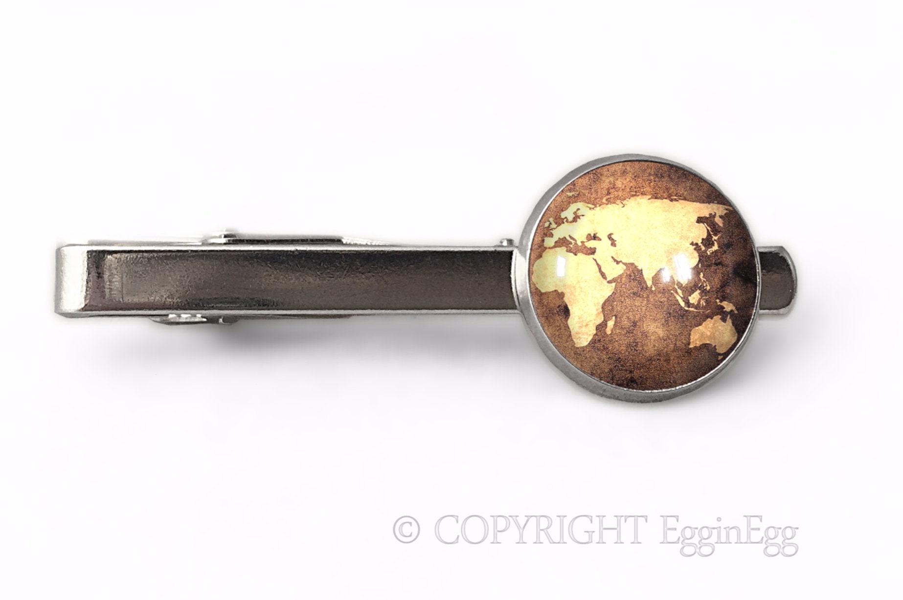 Krawattenklamer Weltkarte, 0534Tc von EgginEggMen