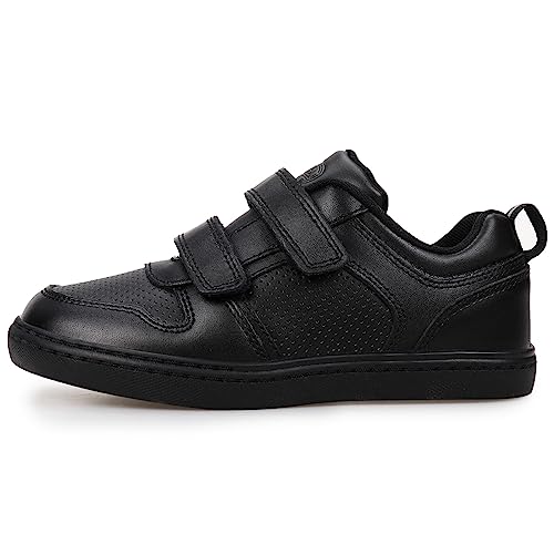 Eggseed Schulschuhe Jungen Atmungsaktive Schulschuhe Klassische Schwarze Lederschuhe Gr.33EU von Eggseed