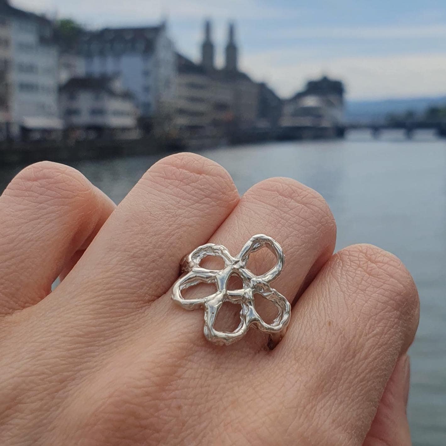 Blumen Ring, Einzigartiger Geschmolzener Geburt Schmuck, Geburtstagsgeschenk Blumen Ring, Einzigartiger Geschmolzener Geburt Schmuck, Geburtstagsgeschenk von EgoElements