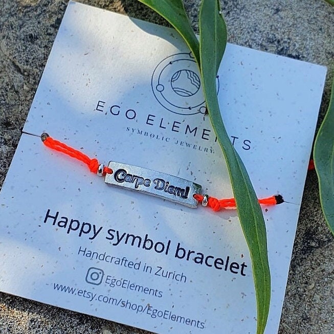 Carpe Diem Armband, Sommer Neon Wunsch Wasserdichte Kordel Geschenk Für Sie Carpe Diem Armband, Sommer Neon Wunsch Wasserdichte Kordel Geschenk Für Sie von EgoElements