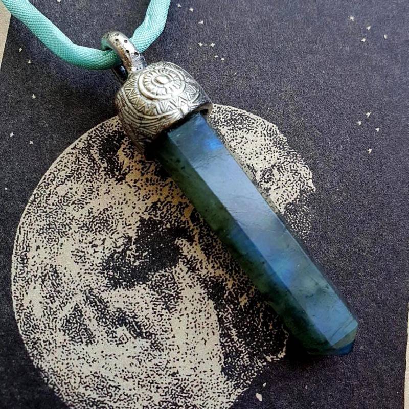 Crystal Point Labradorit Anhänger, Halskette, Anhänger Healing Halskette Crystal Point Labradorit Anhänger, Halskette, Anhänger Healing Halskette von EgoElements