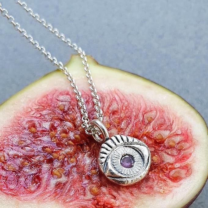 Evil Eye Amulett Halskette, Schutz Silber Anhänger Hexerei Talisman Evil Eye Amulett Halskette, Schutz Silber Anhänger Hexerei Talisman von EgoElements