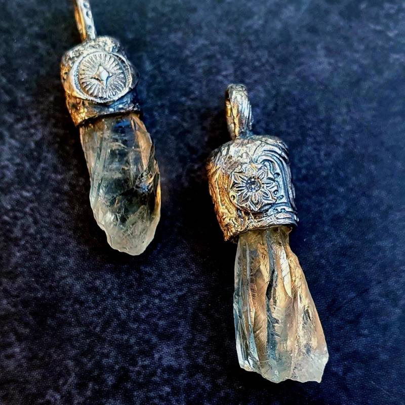 Grüner Amethyst Anhänger Halskette, Evil Eye Anhänger, Point Kristall Rohkristall Heilschmuck Grüner Amethyst Anhänger Halskette, Evil Eye Anhänger, Point Kristall Rohkristall Heilschmuck von EgoElements