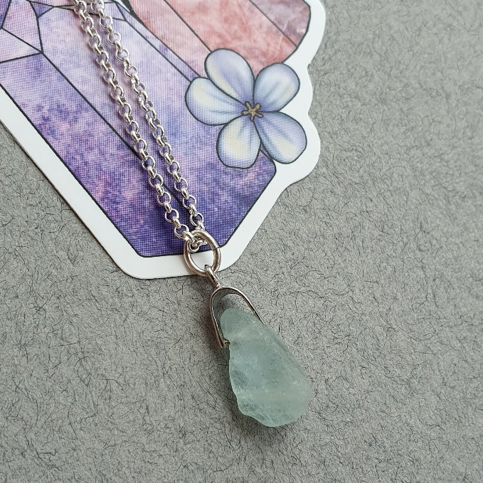 Rohe Aquamarin Anhänger Halskette, März Birthstone Kristallhalskette, Heilende Kristallgeschenk Für Sie Rohe Aquamarin Anhänger Halskette, März Birthstone Kristallhalskette, Heilende Kristallgeschenk Für Sie von EgoElements