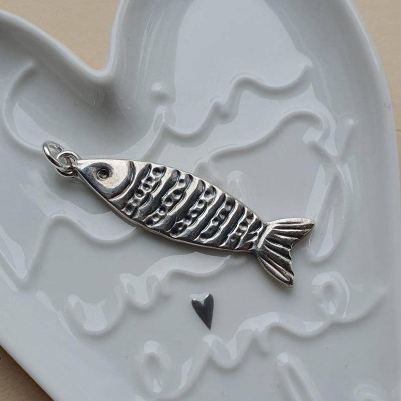 Sardine Fisch Halskette, Anhänger, Silber Süße Charm Unisex Anhänger Sardine Fisch Halskette, Anhänger, Silber Süße Charm Unisex Anhänger von EgoElements