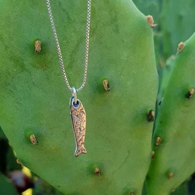 Sardinen Fisch Charm Halskette, Sardine Anhänger Silber Für Sommer Schmuck Sardinen Fisch Charm Halskette, Sardine Anhänger Silber Für Sommer Schmuck von EgoElements