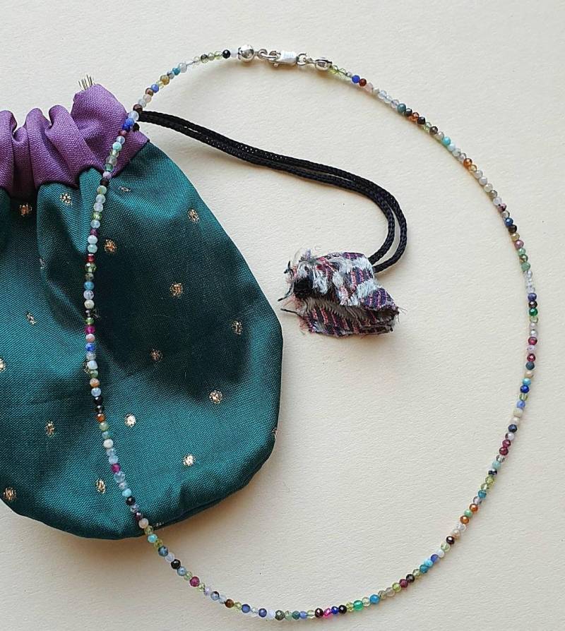 Winziger Edelstein-Halsreif, Zierliche Perlen-Halskette, Edelstein-Halskette, Bunte Sommer-Halskette Winziger Edelstein-Halsreif, Zierliche Perlen-Halskette, Edelstein-Halskette, Bunte Sommer-Halskette von EgoElements