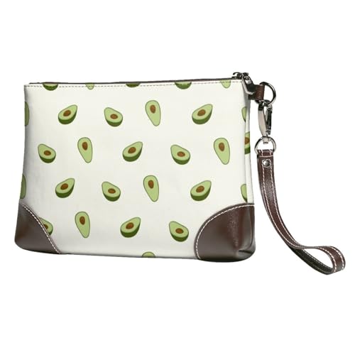 EgoMed Avocado,Handgelenktaschen PU-Leder Clutch Damen Reißverschluss Geldbörse Brieftasche Handtasche mit Handschlaufe von EgoMed
