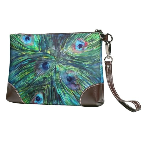 EgoMed Federdruck,Handgelenktaschen PU-Leder Clutch Damen Reißverschluss Geldbörse Brieftasche Handtasche mit Handschlaufe von EgoMed