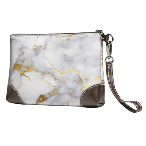 EgoMed Goldmarmor,Handgelenktaschen PU-Leder Clutch Damen Reißverschluss Geldbörse Brieftasche Handtasche mit Handschlaufe von EgoMed