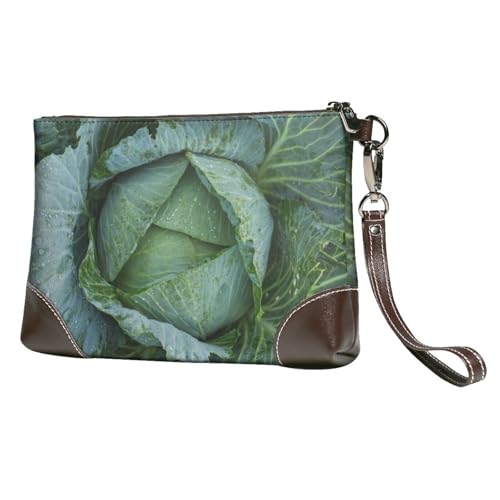 EgoMed Heller Kohl,Handgelenktaschen PU-Leder Clutch Damen Reißverschluss Geldbörse Brieftasche Handtasche mit Handschlaufe von EgoMed