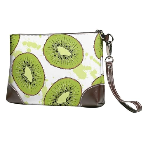 EgoMed Kiwi,Handgelenktaschen PU-Leder Clutch Damen Reißverschluss Geldbörse Brieftasche Handtasche mit Handschlaufe von EgoMed