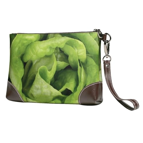 EgoMed Kopfsalat,Handgelenktaschen PU-Leder Clutch Damen Reißverschluss Geldbörse Brieftasche Handtasche mit Handschlaufe von EgoMed
