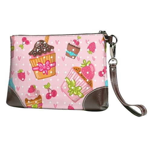EgoMed Küche Cupcakes Muffins,Handgelenktaschen PU-Leder Clutch Damen Reißverschluss Geldbörse Brieftasche Handtasche mit Handschlaufe EgoMed Küche Cupcakes Muffins,Handgelenktaschen PU-Leder Clutch Damen Reißverschluss Geldbörse Brieftasche Handtasche mit Handschlaufe von EgoMed
