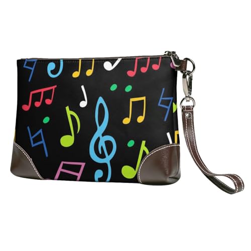 EgoMed Musik,Handgelenktaschen PU-Leder Clutch Damen Reißverschluss Geldbörse Brieftasche Handtasche mit Handschlaufe von EgoMed