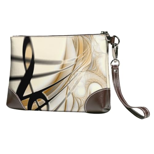 EgoMed Musiknote,Handgelenktaschen PU-Leder Clutch Damen Reißverschluss Geldbörse Brieftasche Handtasche mit Handschlaufe von EgoMed