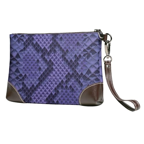 EgoMed Schlangendruck,Handgelenktaschen PU-Leder Clutch Damen Reißverschluss Geldbörse Brieftasche Handtasche mit Handschlaufe von EgoMed