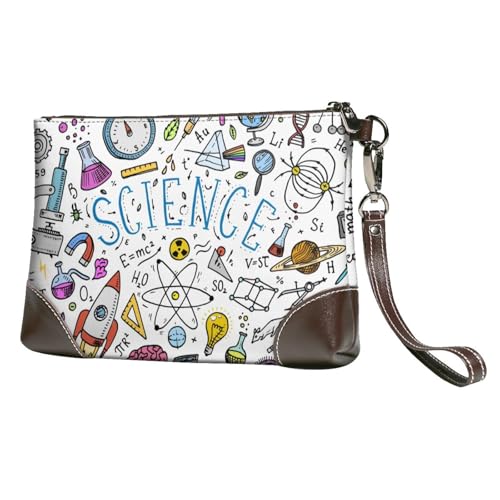 EgoMed Wissenschaft,Handgelenktaschen PU-Leder Clutch Damen Reißverschluss Geldbörse Brieftasche Handtasche mit Handschlaufe von EgoMed