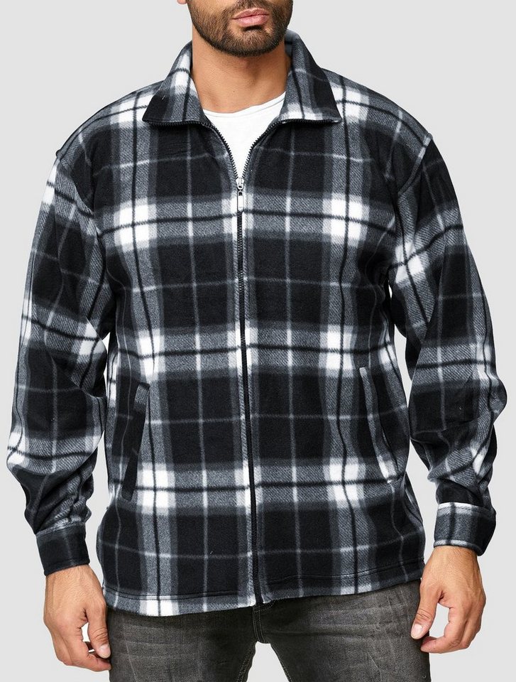 Egomaxx Blouson Fleece Holzfäller Karierte Arbeitsjacke FLEECEGO von Egomaxx