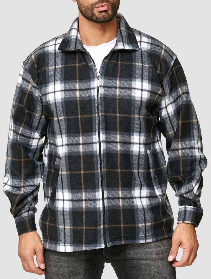 Egomaxx Blouson Fleece Holzfäller Karierte Arbeitsjacke FLEECEGO von Egomaxx