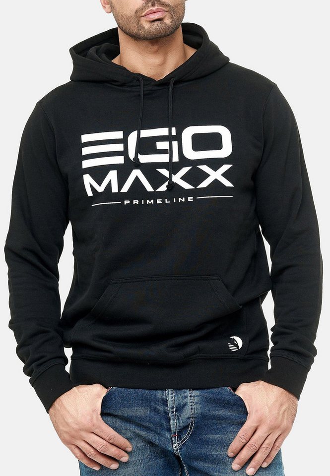 Egomaxx Hoodie Kapuzenpullover Hoodie EGO Sweater Sweatjacke Design (1-tlg) 3042 in Schwarz von Egomaxx