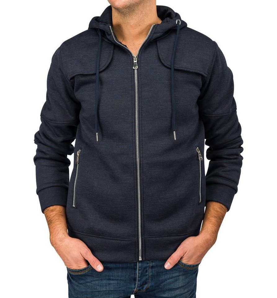 Egomaxx Hoodie Sweat Jacke Kapuzenjacke Zip Hoodie (1-tlg) 1641 in Blau von Egomaxx