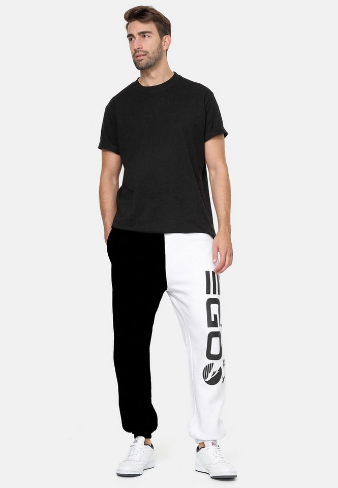 Egomaxx Jogginghose Jogging Hose Baggy Sweat Pants lockere Tunnelzug 3393 in Weiß-Schwarz von Egomaxx