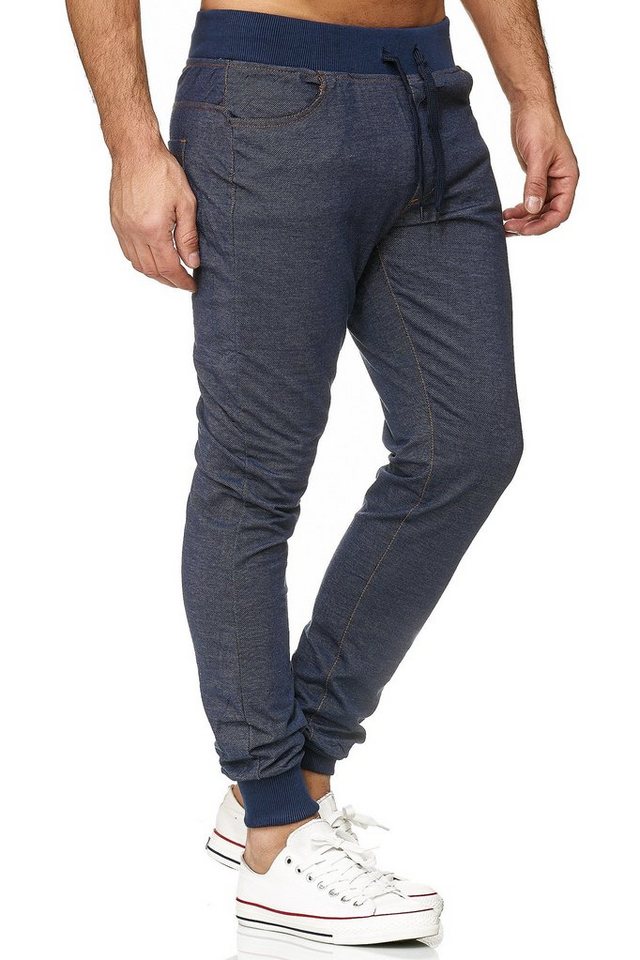 Egomaxx Jogginghose Jogginghose Jeans Optik Sweathose Stretch Sporthose und Jungen (1-tlg) 1202 in Blau von Egomaxx