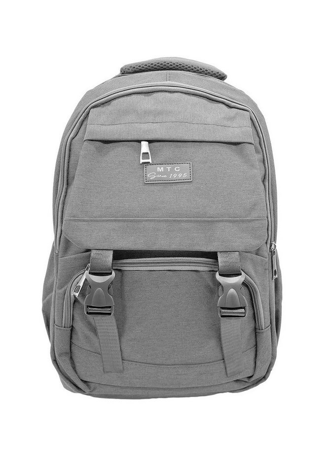 Egomaxx Rucksack Basic Backpack Stoff Rucksack Uni Daypack Nadelstreifen Design (1-tlg., Basic), 4337 in Grau-3 von Egomaxx