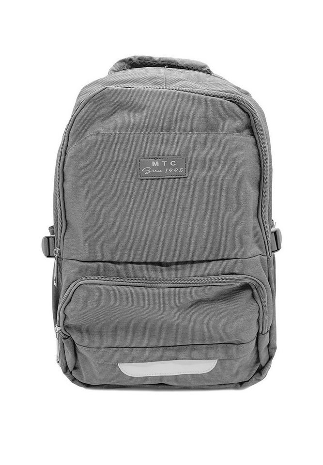 Egomaxx Rucksack Basic Backpack Stoff Rucksack Uni Daypack Nadelstreifen Design (1-tlg., Basic), 4337 in Grau-4 von Egomaxx