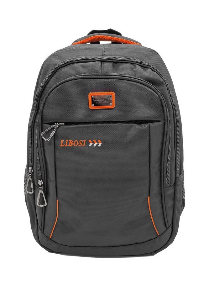 Egomaxx Rucksack Hardshell Rucksack Backpack Gepolstert Libosi Design (1-tlg., sportlich), 4338 in Schwarz-Orange von Egomaxx