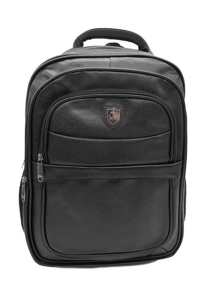 Egomaxx Rucksack Kunstleder Rucksack Funktionaler Backpack Wasserabweisendes Design (1-tlg., Basic), 7219 in Schwarz von Egomaxx