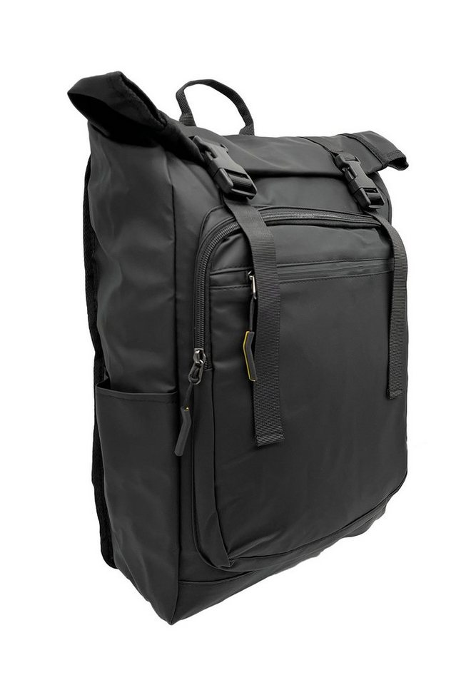 Egomaxx Rucksack Toploader Rucksack Rolltop City Backpack (1-tlg., Basic), 7221 in Schwarz von Egomaxx