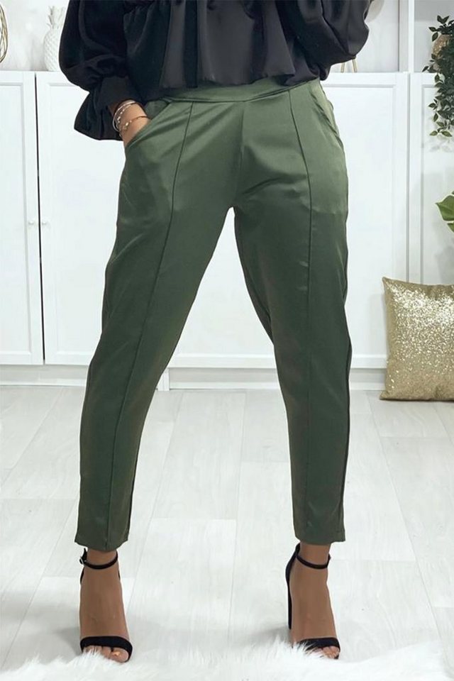 Egomaxx Stoffhose Poptrash Pants lockere Silk Treggings Glänzend Seiden Look (1-tlg) ENLEG - 8180 von Egomaxx