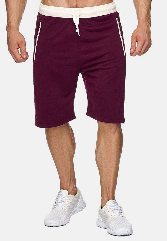 Egomaxx Sweatshorts Sweat Shorts Kurze Jogging Hose Bermuda Sporthose H1927 (1-tlg) 1927 in Rot von Egomaxx