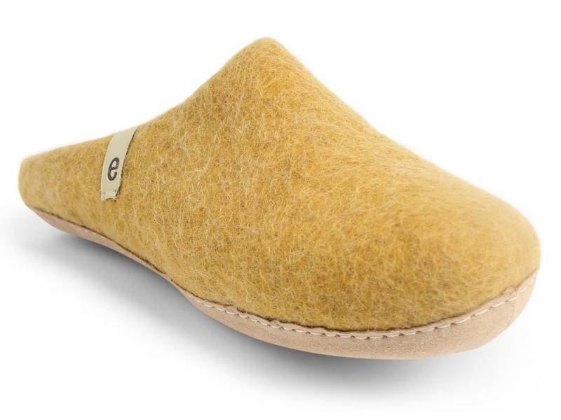 Egos Unisex Filzpantoffel mit Ledersohle Pantoffel Hausschuh von Egos