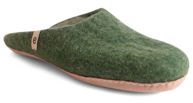 Egos Unisex Filzpantoffel mit Ledersohle Pantoffel Hausschuh von Egos