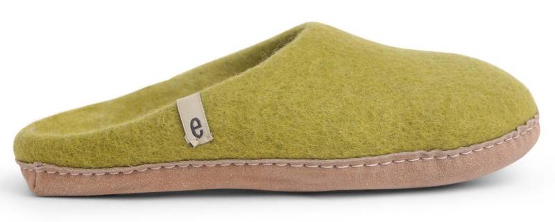 Egos Unisex Filzpantoffel mit Ledersohle Pantoffel Hausschuh von Egos