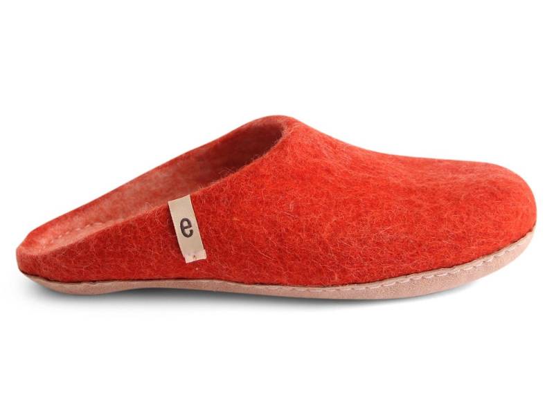 Egos Unisex Filzpantoffel mit Ledersohle Pantoffel Hausschuh von Egos
