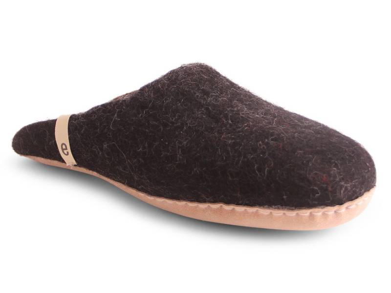Egos Unisex Filzpantoffel mit Ledersohle Pantoffel Hausschuh von Egos