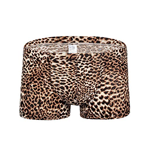 Egurs Herren Boxershorts Sexy Leopard Unterwäsche Brown XL von Egurs