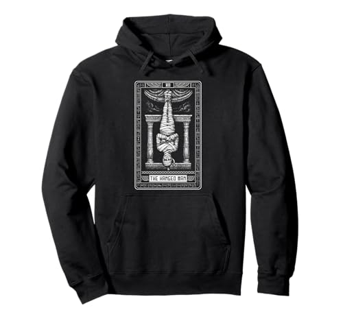 The Hanged Man Egyptian Mummy Ägypten Tarotkarte Pullover Hoodie The Hanged Man Egyptian Mummy Ägypten Tarotkarte Pullover Hoodie von Egyptian Mythology Arcana Card Hieroglyphs Design