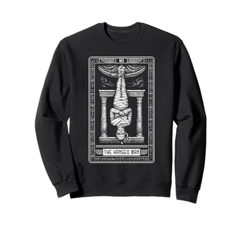 The Hanged Man Egyptian Mummy Ägypten Tarotkarte Sweatshirt von Egyptian Mythology Arcana Card Hieroglyphs Design