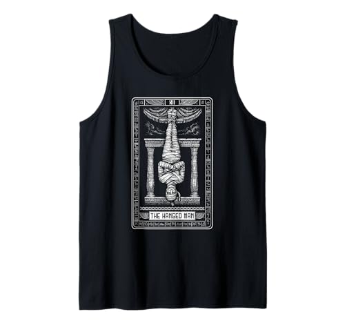 The Hanged Man Egyptian Mummy Ägypten Tarotkarte Tank Top The Hanged Man Egyptian Mummy Ägypten Tarotkarte Tank Top von Egyptian Mythology Arcana Card Hieroglyphs Design