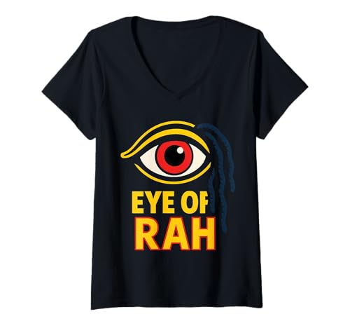 Damen Das Auge von Rah Meme T-Shirt mit V-Ausschnitt von Egyptian Symbol Meme Culture Tees