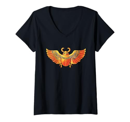 Damen Skarabäus Käfer | Skarabäus Insekt Bug Ägypten Mythologie T-Shirt mit V-Ausschnitt Damen Skarabäus Käfer | Skarabäus Insekt Bug Ägypten Mythologie T-Shirt mit V-Ausschnitt von Egyptian ancient Scarab Beetle Apparel