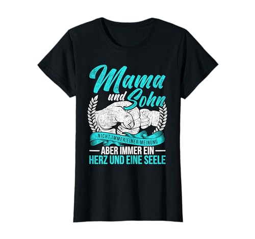 Vintage Mama Mutter Und Sohn Nicht Immer Einer Meinung T-Shirt von Ehefrau Muttertag Mutter-Sohn Geschenk