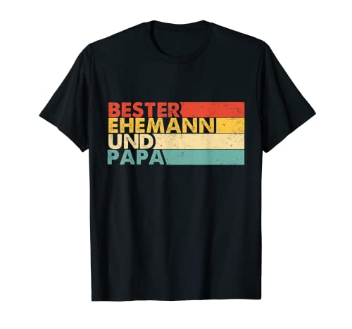 Herren Vintage Bester Ehemann und Papa der Welt Vatertagsgeschenk T-Shirt von Ehemann und Papa Outfit